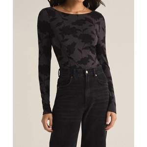 NEW Z SUPPLY baela shadow floral bodysuit in black